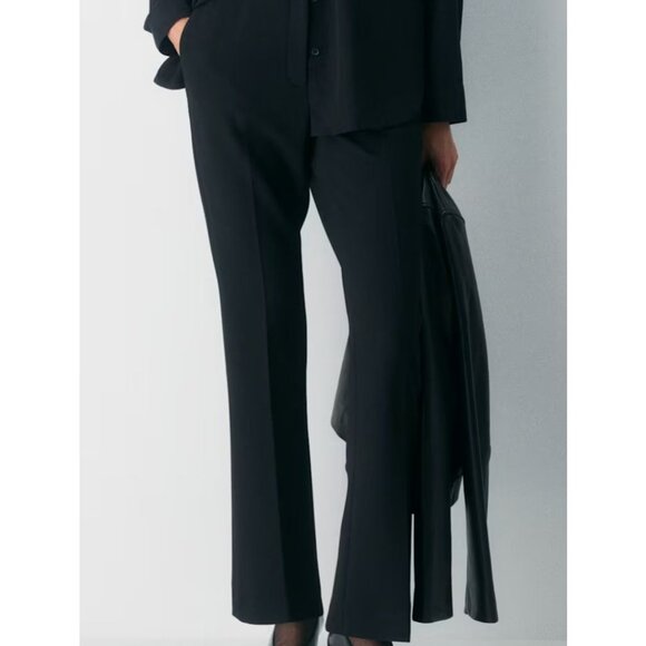NWT Babaton Program (Re)ssential Pant High-Waisted Flared Trousers Black-sz 12 - Picture 2 of 11